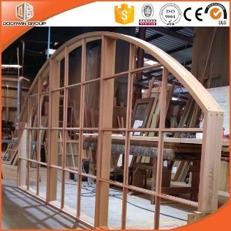 China Top Quality Arched Colonial Bar Timber Window - China Wood Window, Arched Wood Window - Doorwin Group Windows & Doors