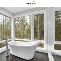 China window manufacturers tempered double glass sound proof pvc upvc casement crank windows - Doorwin Group Windows & Doors