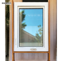 China window manufacturers tempered double glass sound proof pvc upvc casement crank windows - Doorwin Group Windows & Doors