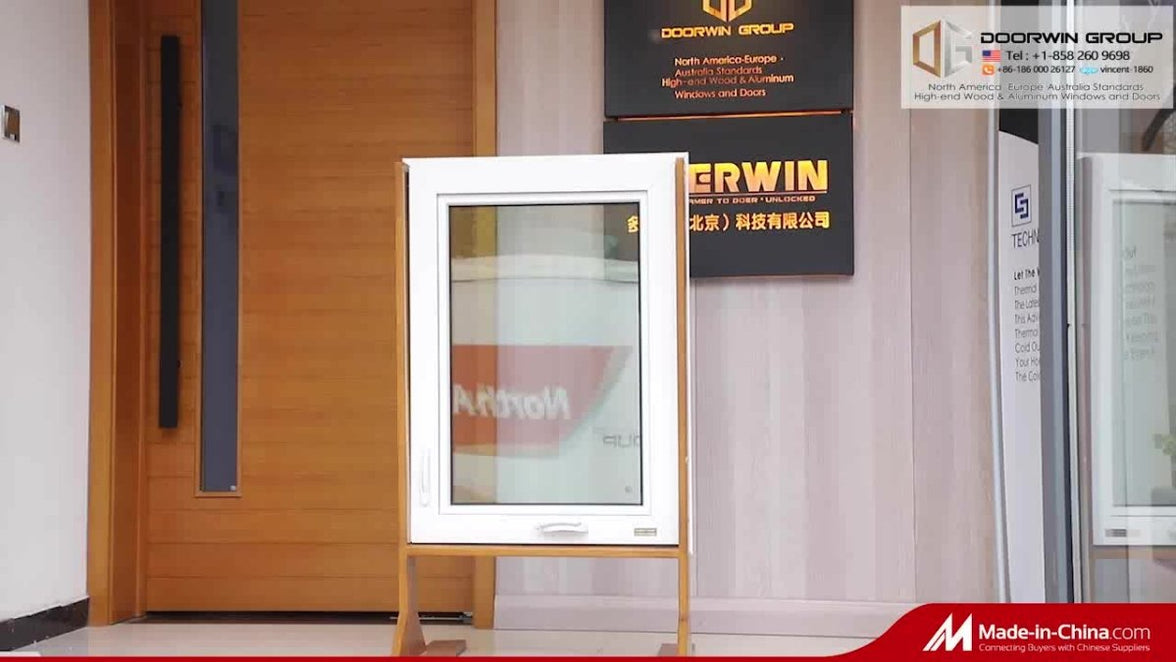 China window manufacturers tempered double glass sound proof pvc upvc casement crank windows - Doorwin Group Windows & Doors