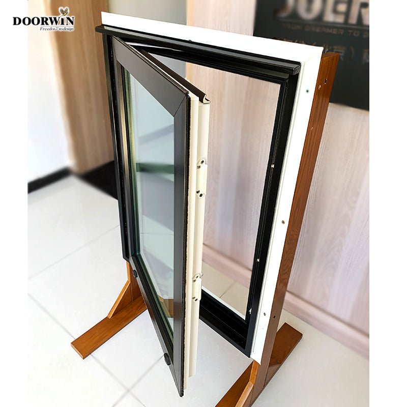 China window manufacturers tempered double glass sound proof pvc upvc casement crank windows - Doorwin Group Windows & Doors