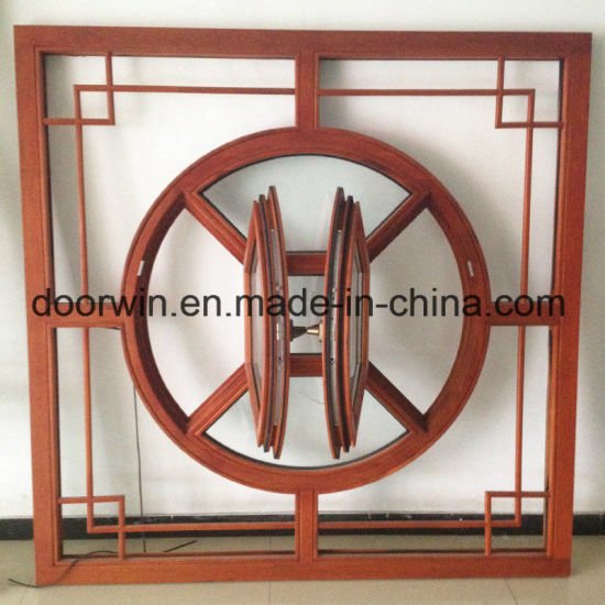 Chines Style Arched Top Casement Window with Solid Wood - China Arch Window Grill Design, 1200 X 1200 Aluminium Window - Doorwin Group Windows & Doors
