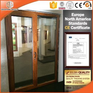 Chinese Aluminum& Wood French Door - China Alu Clad Wood Door, Alu Clad Wood Glass Door - Doorwin Group Windows & Doors