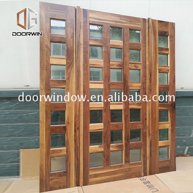 Chinese factory prehung entry door with sidelites plywood design pine wood - Doorwin Group Windows & Doors