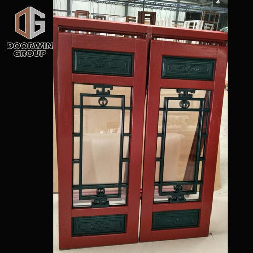Chinese traditional style awning widnow with grille design - Doorwin Group Windows & Doors