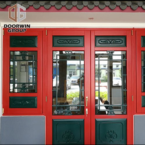 Chinese traditional style awning widnow with grille design - Doorwin Group Windows & Doors