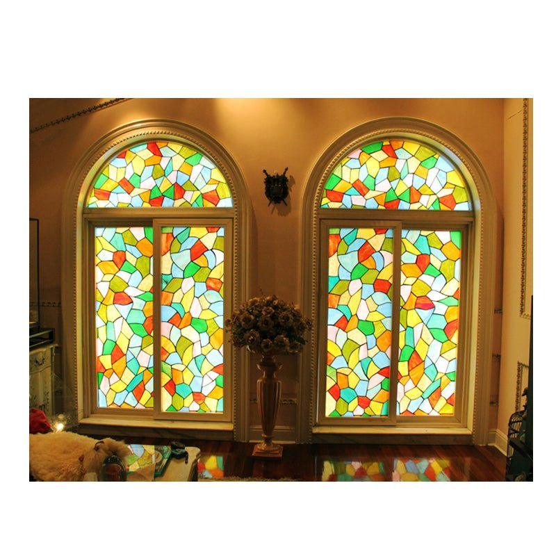 Clear stained glass windows window film circularby Doorwin - Doorwin Group Windows & Doors