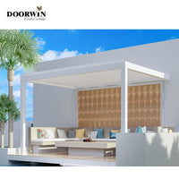 Courtyard aluminum alloy electric roof awning garden modern villa outdoor aluminum shed - Doorwin Group Windows & Doors