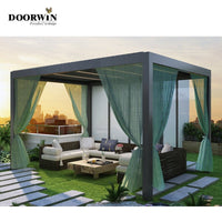 Courtyard aluminum alloy electric roof awning garden modern villa outdoor aluminum shed - Doorwin Group Windows & Doors