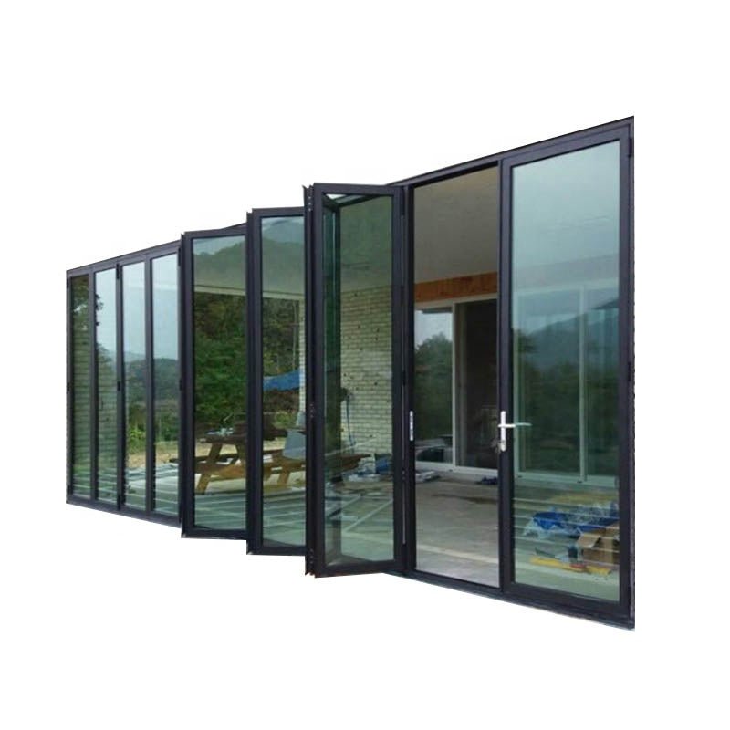 Curved folding door commercial room dividers double glass aluminum outdoor by Doorwin on Alibaba - Doorwin Group Windows & Doors