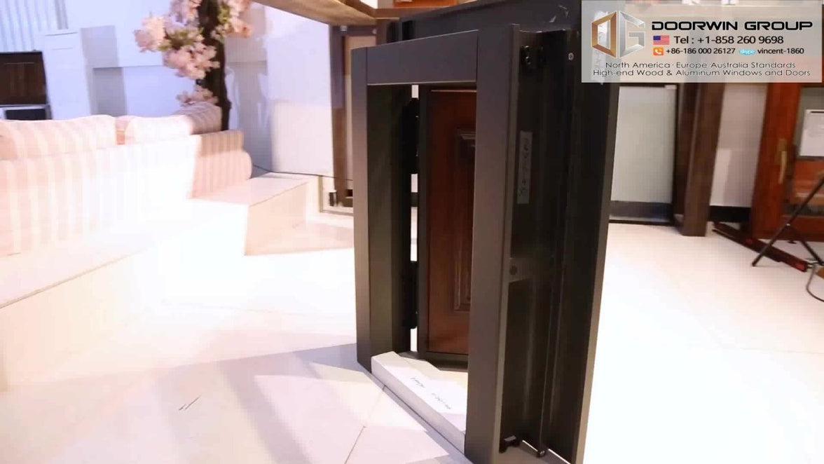 Custom front main gate design security solid wood entry door by Doorwin - Doorwin Group Windows & Doors