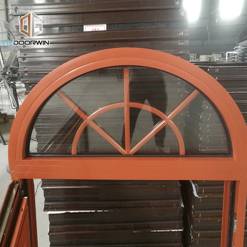 Customized half round window glass replacement casing blackout shade - Doorwin Group Windows & Doors