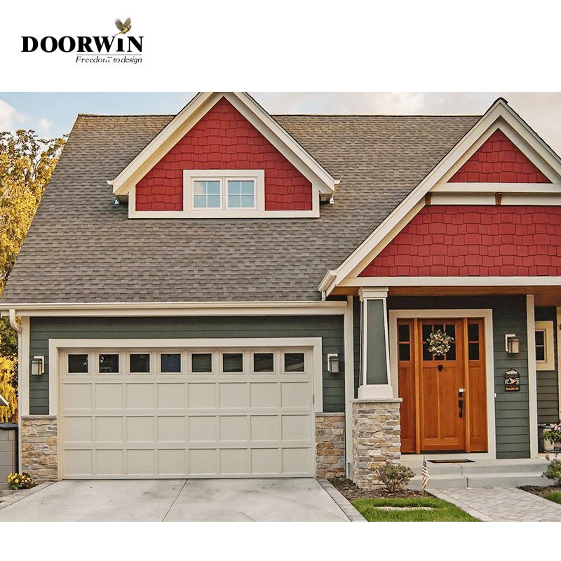 Customized modern design aluminum anti-theft garage door - Doorwin Group Windows & Doors