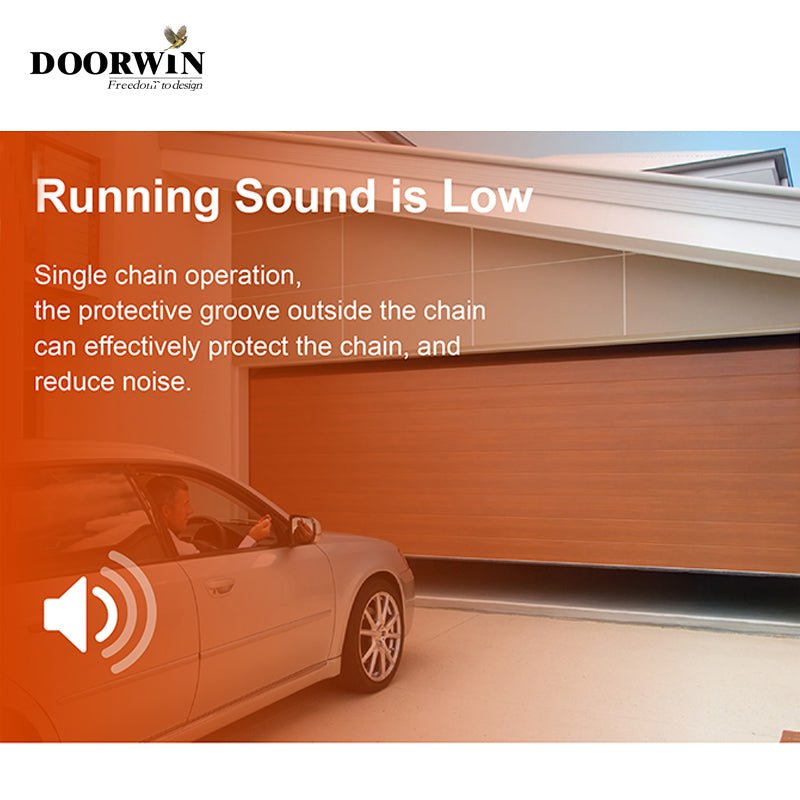 Customized modern design aluminum anti-theft garage door - Doorwin Group Windows & Doors