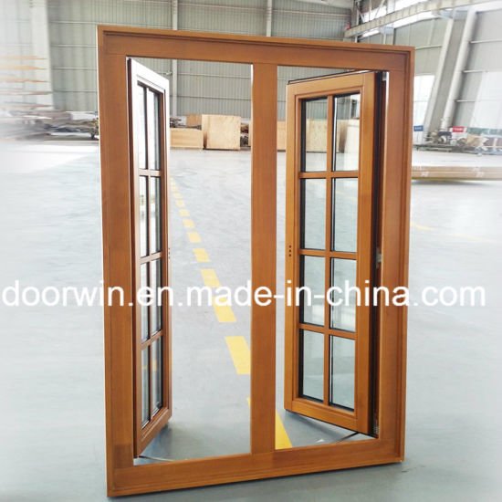 Customized Window Simple Grille Design with Glass Panel and Solid Wood - China Grille Window, Pine Wood Window - Doorwin Group Windows & Doors