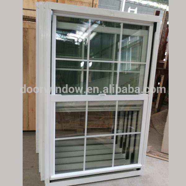 DOORWIN 2021Wholesale price aluminum window frames 3D wood grain finishing double hung window with handle by Doorwin - Doorwin Group Windows & Doors