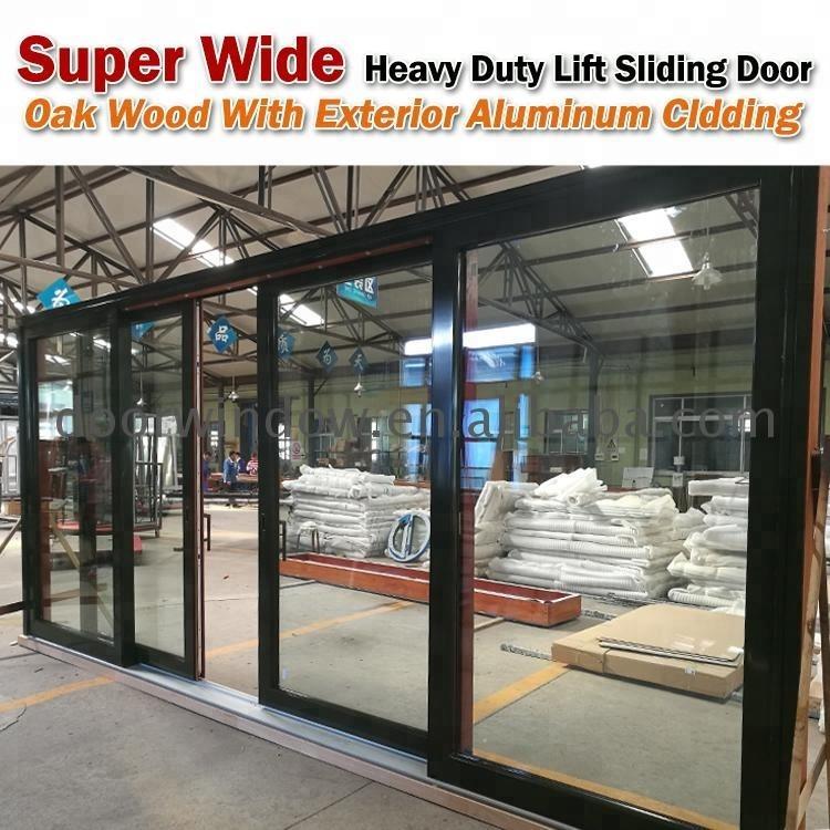 DOORWIN 2021wood aluminum frame balcony commercial automatic sliding glass doors by Doorwin on Alibaba - Doorwin Group Windows & Doors