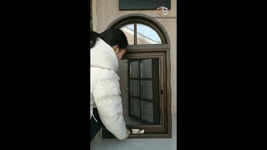 DOORWIN 2021wooden aluminum arched shaped round window for sale by Doorwin - Doorwin Group Windows & Doors