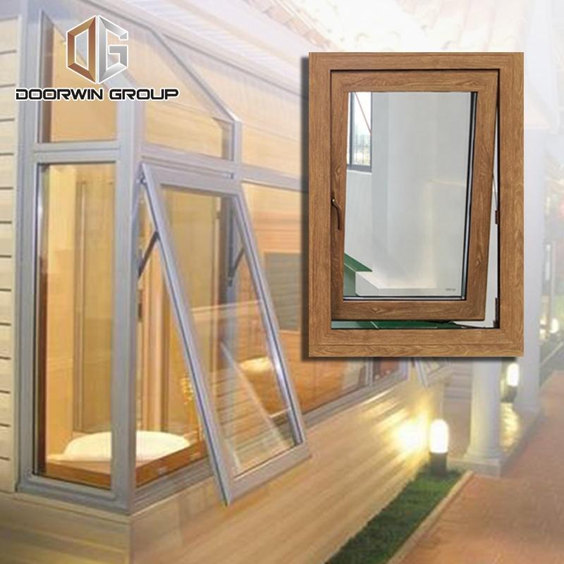 DOORWIN 2021wooden grain finish aluminum swing tilt and turn windows with factory price - Doorwin Group Windows & Doors