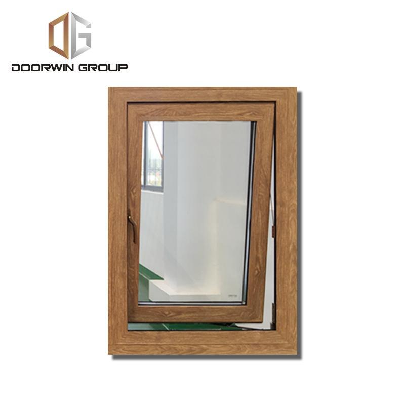 DOORWIN 2021wooden grain finish aluminum swing tilt and turn windows with factory price - Doorwin Group Windows & Doors