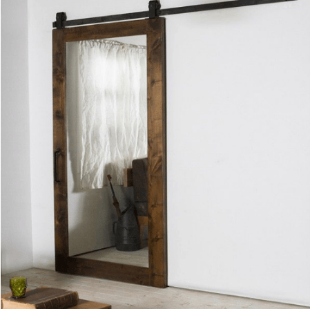 DOORWIN 2021Wooden Mirror Barn Door With Top Trackby Doorwin - Doorwin Group Windows & Doors