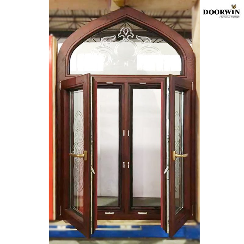 Doorwin arched wood frame casement window modern design tilt and turn wood windows - Doorwin Group Windows & Doors