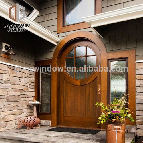 Doorwin door grill design arched top wooden decoration interior door for villa by Doorwin - Doorwin Group Windows & Doors