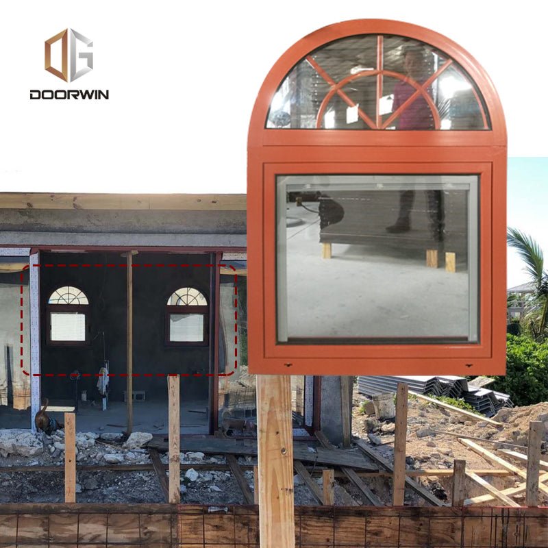 Doorwin factory price arched top tilt turn windows with grilles and built-in shutters - Doorwin Group Windows & Doors