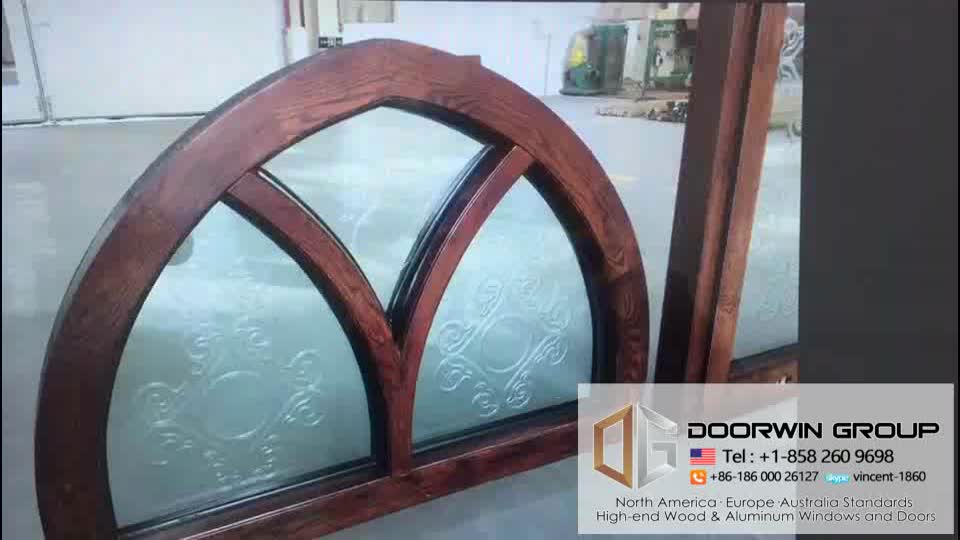 Doorwin Fantastic Arched Oak Wood Windows with Carved Glass - Doorwin Group Windows & Doors