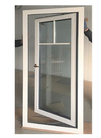 Doorwin Hot Sale White Aluminum Clad Wood Push Out Casement Windows with Grilles - Doorwin Group Windows & Doors