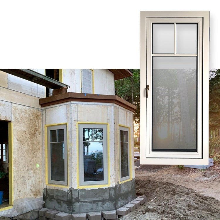 Doorwin Hot Sale White Aluminum Clad Wood Push Out Casement Windows with Grilles - Doorwin Group Windows & Doors
