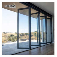 DOORWIN NFRC AS2047 standard cheap internal external aluminium bi fold folding folded balcony patio doors - Doorwin Group Windows & Doors