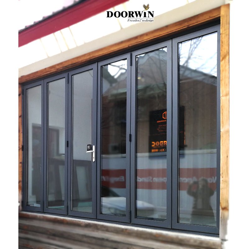 DOORWIN NFRC standard cheap internal external 5 panel aluminium bi fold folding folded balcony patio doors - Doorwin Group Windows & Doors