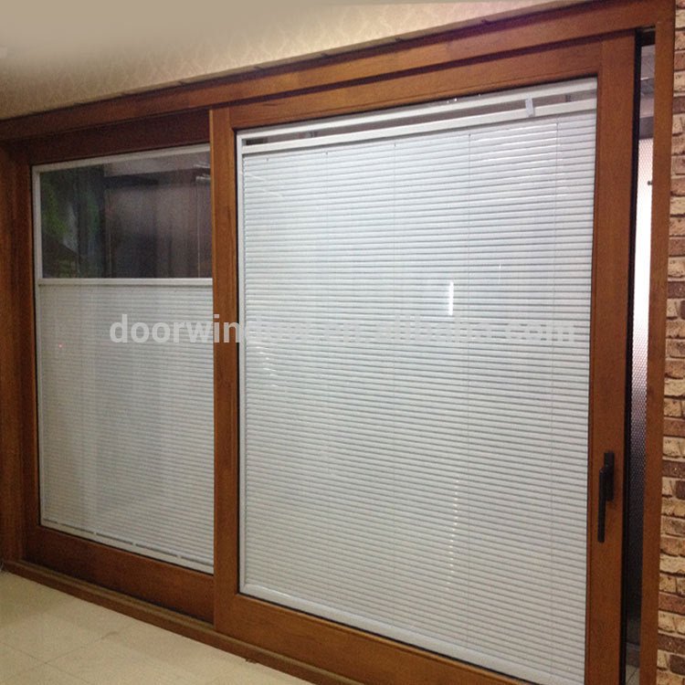 Doorwin shenzhen glass products natural finished lift sliding door with security shutters by Doorwin - Doorwin Group Windows & Doors