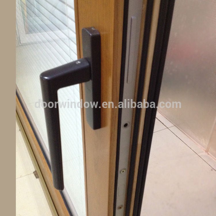 Doorwin shenzhen glass products natural finished lift sliding door with security shutters by Doorwin - Doorwin Group Windows & Doors