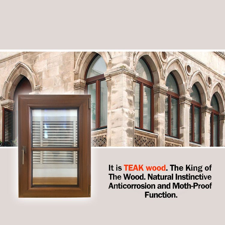 Doorwin Solid Teak Wood Clad Thermal Break Aluminum Tilt Turn Windows - Doorwin Group Windows & Doors