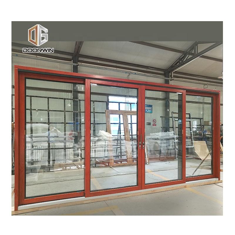 DOORWIN wood aluminum frame balcony commercial automatic sliding glass doors by Doorwin on Alibaba - Doorwin Group Windows & Doors