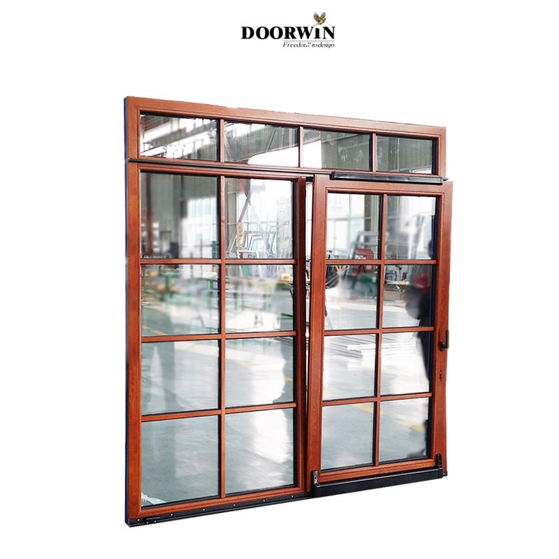 DOORWIN wood sliding door with grille design - Doorwin Group Windows & Doors