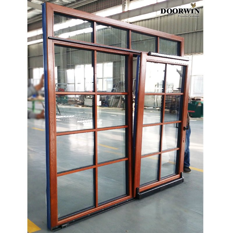 DOORWIN wood sliding door with grille design - Doorwin Group Windows & Doors