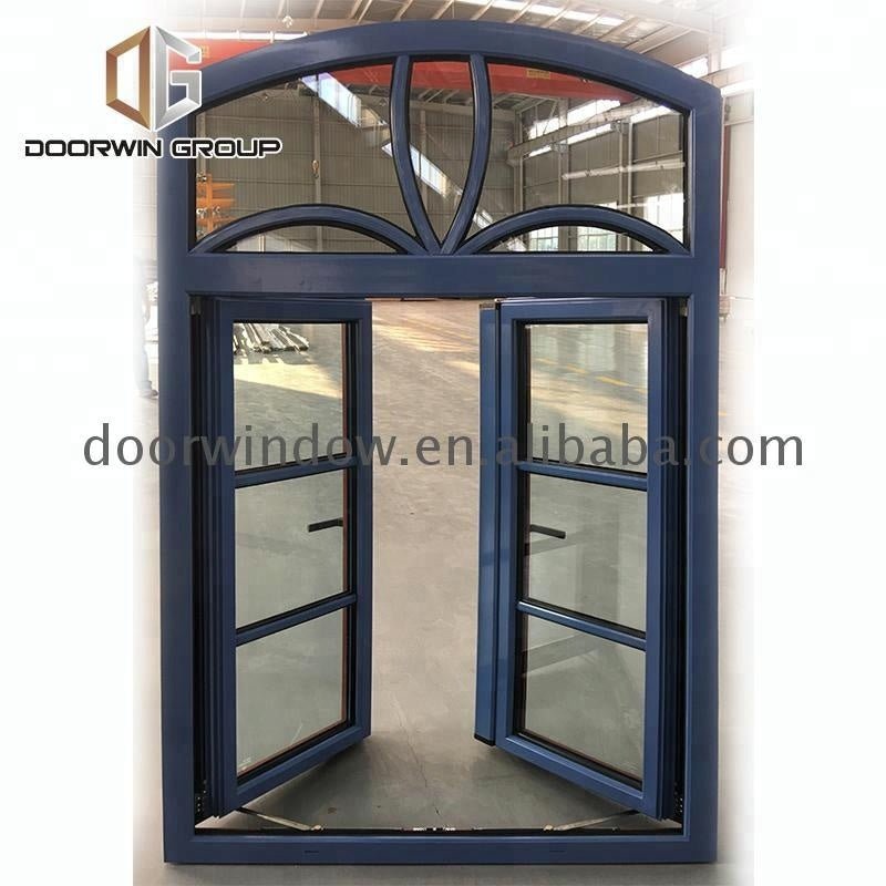 Double glass arched design window iron grills decorative metal by Doorwin on Alibaba - Doorwin Group Windows & Doors