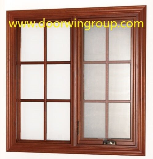 Double Glazing Aluminum Wood Windows, American Casement Style Solid Wood Aluminum Casement Windows - China Aluminum Window, Wood Window - Doorwin Group Windows & Doors