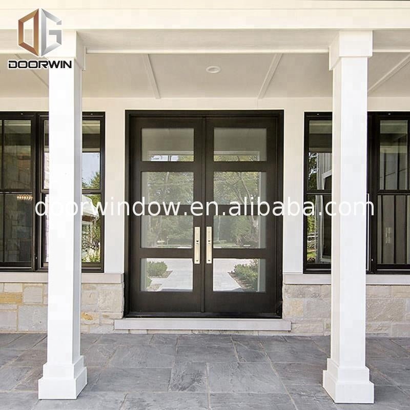 Double swing door fixed glass leaf with tempered glazed casement by Doorwin on Alibaba - Doorwin Group Windows & Doors