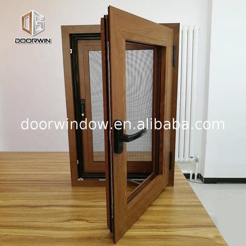 Double tempered glazing aluminium profile cladding wood tilt turn windows - Doorwin Group Windows & Doors