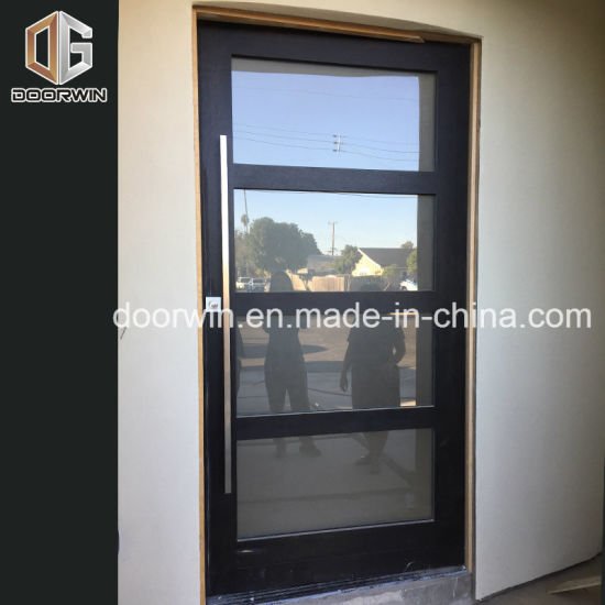 Entry Entrance Door with Oak Wood Frame and Glass Insert - China Multi Lock Doors, Oval Glass Entry Door - Doorwin Group Windows & Doors