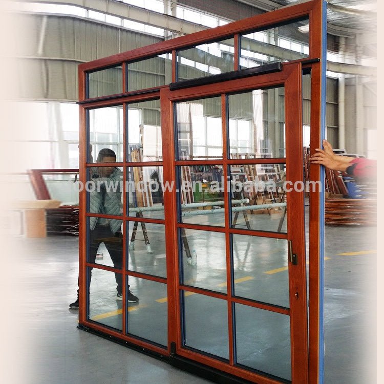 European sliding glass door entrance slide energy saving aluminium hanging by Doorwin on Alibaba - Doorwin Group Windows & Doors