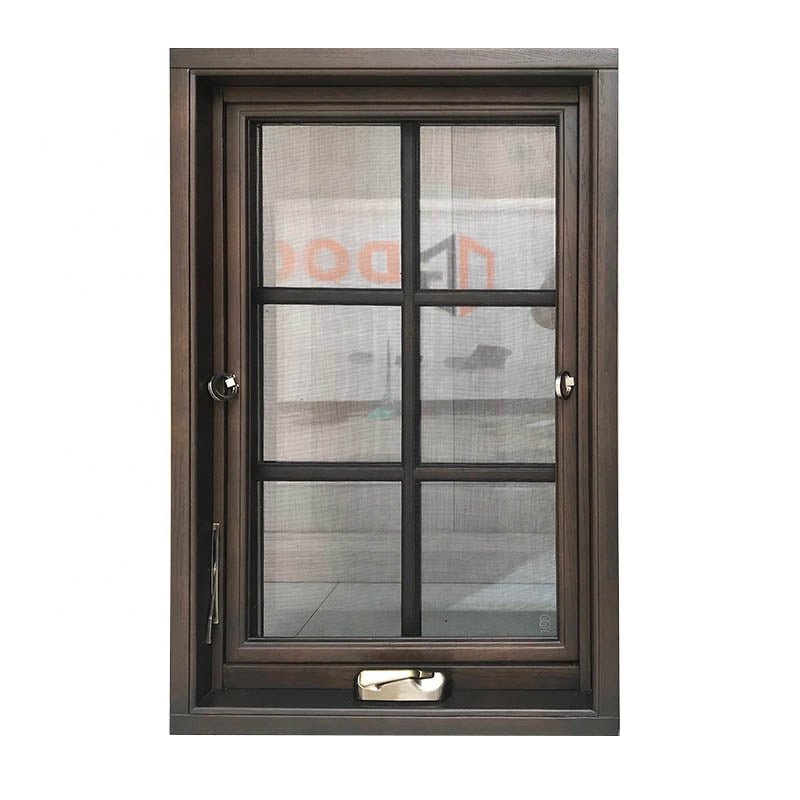 European style aluminum cladding wood casement window - Doorwin Group Windows & Doors