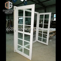 European style San Francisco LA popular white color stain finished pine wood French push out window with grille design by Doorwin - Doorwin Group Windows & Doors