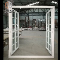 European style San Francisco LA popular white color stain finished pine wood French push out window with grille design by Doorwin - Doorwin Group Windows & Doors