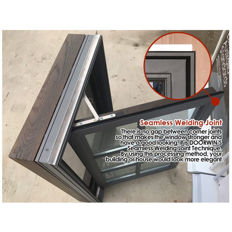 Factory cheap price aluminum casement window hand crank american aluminium grill design - Doorwin Group Windows & Doors