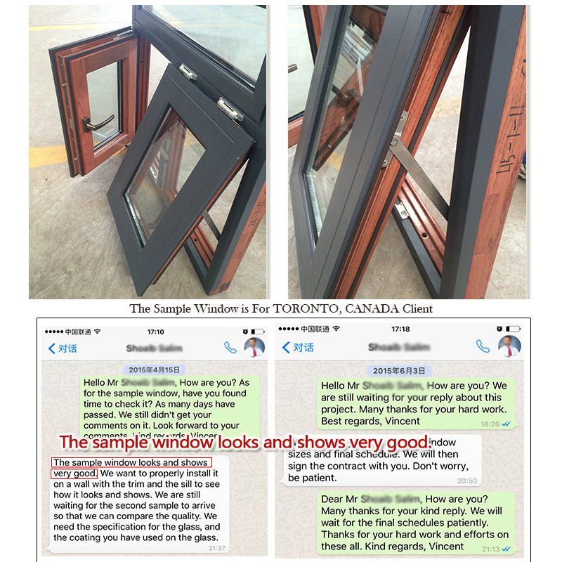 Factory direct awning windows insect for canada window with non thermal break profile - Doorwin Group Windows & Doors